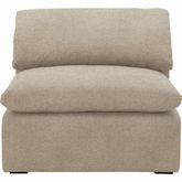 Sky Modular Sectional Armless Chair in Performance Latte Brown Micro Boucle Fabric 6610-1S.LATMB